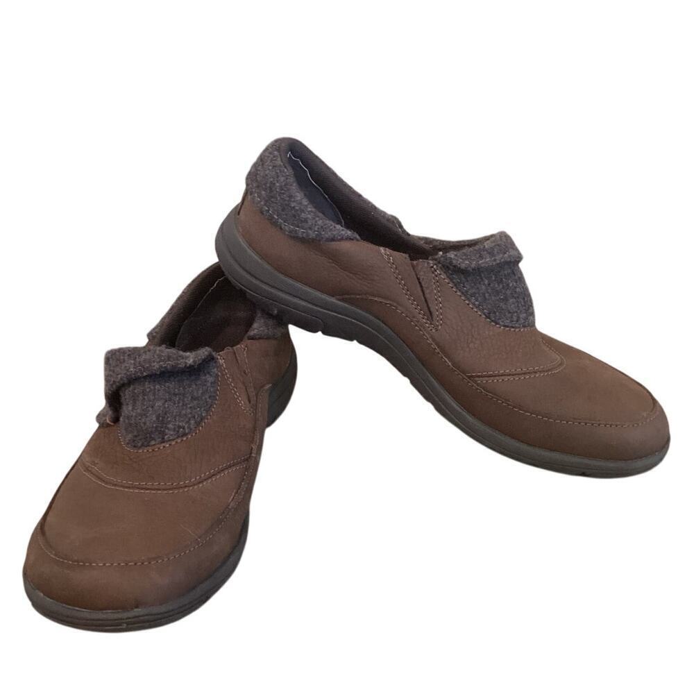 Merrell Bracken Slip On Shoes Mule Comfort Brown Leather Womens US 8.5 EU 39